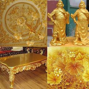 img 1 attached to 🎨 300 Pcs Koogel Imitation Gold Leaf, 5.5 Inch Gilding Foil for Painting Arts Crafts DIY Furniture Decoration