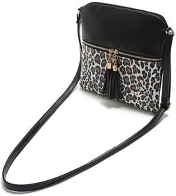 img 3 attached to Duketea Leopard Crossbody Crossover Shoulder Women's Handbags & Wallets and Crossbody Bags