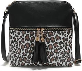img 4 attached to Duketea Leopard Crossbody Crossover Shoulder Women's Handbags & Wallets and Crossbody Bags