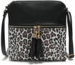 duketea leopard crossbody crossover shoulder women's handbags & wallets and crossbody bags logo