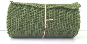 img 1 attached to 🌿 Olive Green Burlap Ribbon Roll – 5.5" x 15' | Rustic, Versatile Decorative Trim