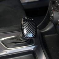 🔧 enhance your dodge charger 2015+ with crosselec carbon fiber gear shift knob cover sticker head trim (black) logo