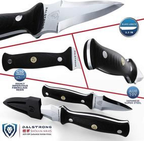 img 3 attached to 🔪 DALSTRONG Professional Oyster Shucking Knife - 3.5" - Shogun Series - AUS-10V Super Steel - G10 Handle - Sheath Included