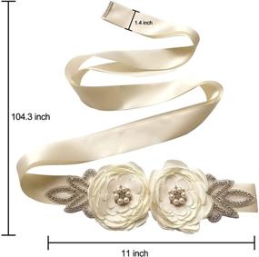 img 2 attached to 💍 Ayliss Bridal Wedding Sash Belt: Flower, Pearl, and Rhinestone Embellishments for Maternity Waist, Perfect for Brides and Bridesmaids