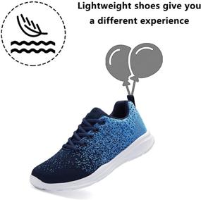 img 3 attached to 👟 Breathable Lightweight Black Athletic Shoes - Women's Size 8.5, Sneakers for Athletics