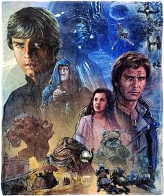 img 4 attached to 🌟 STAR WARS Disney Return of The Jedi Silk Touch Throw Blanket: 50x60 Multi Color - Cozy & Official Merchandise