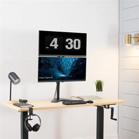 img 3 attached to 🖥️ VIVO Free-standing LCD Mount - Dual Monitor Desk Stand | Holds 2 Screens up to 30" in Vertical Position (STAND-V002L)