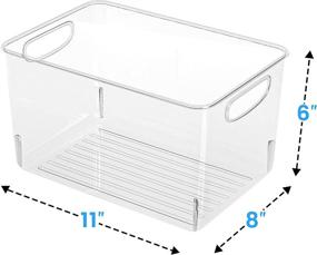 img 3 attached to 🧺 Realohas Clear Plastic Refrigerator Organizer Bins - Efficient Fridge Pantry Storage for Organized Cupboards & Freezers (4 Pack)