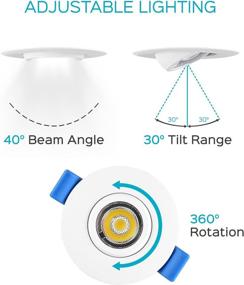 img 2 attached to 💡 Люксрайт 2-дюймовая направляемая светодиодная встраиваемая светильник с распределительным блоком, 5 Вт, 4000K Холодный белый свет, 400 люмен, регулируемый яркостью, энергосберегающий, IC -рейтинг, влажное помещение - настраиваемая встраиваемая освещенность (4 шт.) - улучшенная оптимизация поисковых систем.