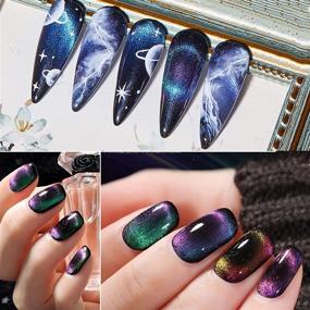 img 2 attached to 🌌 NAILGIL 9D Cat Eye Gel Nail Polish Set: Experience Stunning Galaxy Chameleon Nails with 6pcs of Magnetic Gel Polish – 10ml Soak Off UV/LED Formula with Magnet Stick