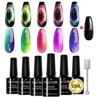 🌌 nailgil 9d cat eye gel nail polish set: experience stunning galaxy chameleon nails with 6pcs of magnetic gel polish – 10ml soak off uv/led formula with magnet stick logo