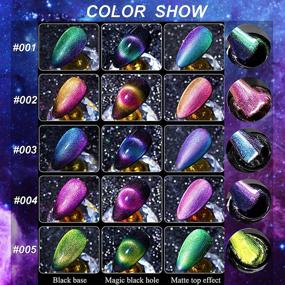 img 3 attached to 🌌 NAILGIL 9D Cat Eye Gel Nail Polish Set: Experience Stunning Galaxy Chameleon Nails with 6pcs of Magnetic Gel Polish – 10ml Soak Off UV/LED Formula with Magnet Stick