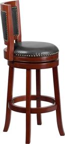 img 1 attached to Flash Furniture Cherry Barstool Leather