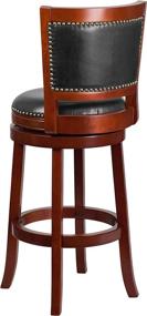 img 2 attached to Flash Furniture Cherry Barstool Leather