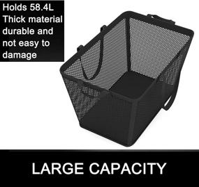 img 2 attached to 🗑️ NPET Large Multi-Style Laundry Hamper Basket: Portable Plastic Clothes Bag with EVA Waterproof & Breathable Mesh Material. Storage Bins for Laundry, Bathroom, Bedroom, and Dormitory – Square, Black