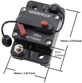 img 3 attached to STETION 200 Amp Circuit Breaker Trolling With Manual Reset Car Marine Trolling Motors Boat ATV Manual Power Protect For Audio System Fuse 12V-48VDC Waterproof (200Amp) …