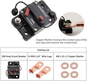 img 4 attached to STETION 200 Amp Circuit Breaker Trolling With Manual Reset Car Marine Trolling Motors Boat ATV Manual Power Protect For Audio System Fuse 12V-48VDC Waterproof (200Amp) …