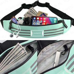 img 3 attached to 🏃 INSFIT Fashionable Waterproof Reflective Running Fanny Pack - for Men & Women | Adjustable Waist Bag for Travel, Fitness, and Hiking | Running Belt with Mobile Phone Holder