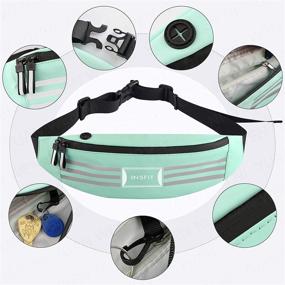 img 1 attached to 🏃 INSFIT Fashionable Waterproof Reflective Running Fanny Pack - for Men & Women | Adjustable Waist Bag for Travel, Fitness, and Hiking | Running Belt with Mobile Phone Holder