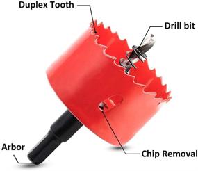 img 2 attached to 🔧 Hordion Bi Metal Drilling Tools for Cornhole Plasterboard Cutting: Ultimate Hole Saws & Accessories