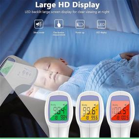 img 1 attached to Portable Non-Contact Thermometer - Digital Forehead Thermometer with 🌡️ LCD Display for Room, Offices, Shops, School - Rapid Measurement