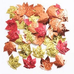 img 1 attached to 🍁 Maple Leaf Confetti with Embossed Design by Creative Converting