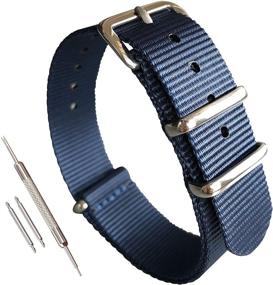 img 4 attached to 👌 Premium Nylon One Piece Replacement Watch Strap: Durable and Stylish Accessory