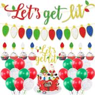 decorations colorful lightbulb christmas balloons logo