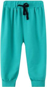 img 1 attached to HILEELANG Boys' Dinosaur Joggers Sweatpants - Athletic Clothing