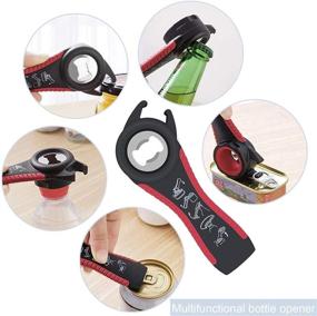 img 2 attached to 🔧 Versatile Bottle and Jar Opener Set - Ideal for Weak Hands, Arthritis, Seniors - Includes Corkscrew and Lid Openers for Can, Beer, Soda, Bottle Lid, and Cap