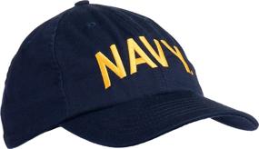 img 1 attached to Authentic Navy Hat: Premium Quality, 100% USA Made Baseball Cap for United States Military Naval Sailors