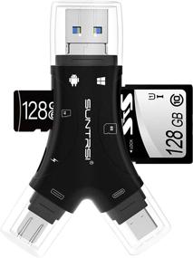 img 4 attached to 📱 Versatile 4-in-1 SD Card Reader: Compatible with iPhone/iPad/Android/Mac/Camera – Black