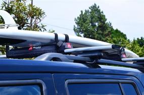 img 1 attached to 🏄 Protective 24 inch Aero Roof Rack Pads with 8 ft Straps Set: Perfect for Surfboards, SUPs, and Snowboards by Allen Sports, Model 7010SU