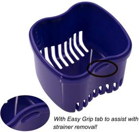 img 2 attached to 🦷 Удобный набор для ухода за зубными протезами: коробка для протезов Bearals, чашка, чаша для очистки и пропитывания с фильтром, щетка и контейнер для десен (фиолетовый)