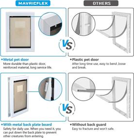 img 2 attached to 🚪 MaverickFlex Weatherproof Dog Door: Energy Efficient, Aluminum Large Dog Door for Dogs up to 220lbs, Easy Installation and Sliding Lock Panel