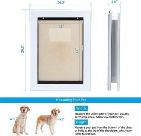 img 3 attached to 🚪 MaverickFlex Weatherproof Dog Door: Energy Efficient, Aluminum Large Dog Door for Dogs up to 220lbs, Easy Installation and Sliding Lock Panel