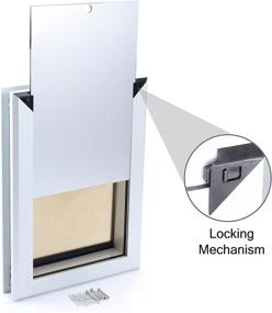 img 1 attached to 🚪 MaverickFlex Weatherproof Dog Door: Energy Efficient, Aluminum Large Dog Door for Dogs up to 220lbs, Easy Installation and Sliding Lock Panel