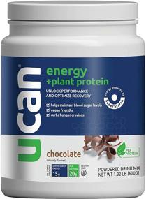 img 4 attached to 🌱 UCAN Energy + Plant Protein Powder - Boosted with 20g Pea Protein, Chocolate Flavor, Gluten-free, No Added Sugar - 12 Servings