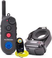 pro educator pe-900-1/2 mile remote bundle: rechargeable waterproof e-collar - static, vibration, sound + training clicker logo