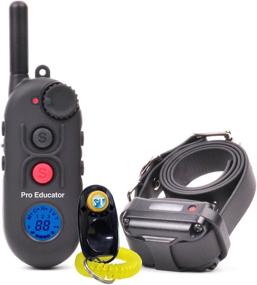 img 4 attached to Pro Educator PE-900-1/2 Mile Remote Bundle: Rechargeable Waterproof E-Collar - Static, Vibration, Sound + Training Clicker