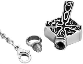 img 2 attached to 🔥 CLY Jewelry Urn Necklace: Stainless Steel Cross Religious Cremation Jewelry for Ashes