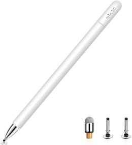 img 4 attached to 🖊️ Mixoo Stylus Pen for iPad Pencil: High Sensitivity Disc & Fiber Tip 2 in 1 Universal Stylus with Magnetic Cap