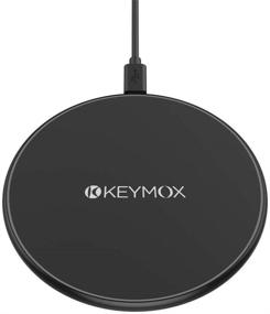 img 4 attached to ⚡️ Беспроводное зарядное устройство KEYMOX сертифицированное по стандарту Qi для iPhone 12/12 Mini/12 Pro Max/SE, 11, 11 Pro, 11 Pro Max, XR, Xs Max, XS, X, 8, 8 Plus | Быстрая зарядка 10W для Galaxy S20 S10 S9 S8, Note 10 Note 9 | Без блока питания в комплекте