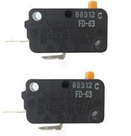 🍽️ lonye szm-v16-fd-63 microwave oven door micro switch replacement for lg ge starion microwave: find the perfect solution (pack of 2) logo