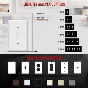 img 2 attached to 🔲 ENERLITES 1-Gang Toggle Light Switch Wall Plate Cover, Unbreakable Polycarbonate Thermoplastic, White - Pack of 10