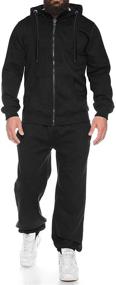 img 4 attached to COOFANDY Academy Tracksuit Drawstring Sweatsuit Men's Clothing