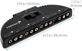 img 3 attached to 🔌 Fosmon RCA Splitter: 4-Way Audio/Video Switch Box + Patch and S-Video Cable Kit for Multi-Device TV Connections