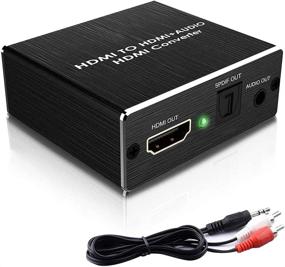 img 4 attached to 🔊 Musou 4K HDMI аудио экстрактор - HDMI к HDMI оптический Toslink SPDIF & 3.5 мм AUX стерео аудио конвертер для Roku, ПК, Xbox One - поддержка Dolby 5.1