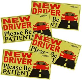 img 3 attached to Conquer Set of 4 Reflective Student Driver Magnets for Car, Vehicle Sign Magnetic Bumper Sticker for New Driver/Novice in Yellow