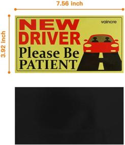 img 2 attached to Conquer Set of 4 Reflective Student Driver Magnets for Car, Vehicle Sign Magnetic Bumper Sticker for New Driver/Novice in Yellow